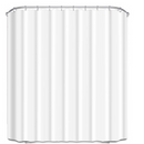 Simple Style Bathroom Partition White Shower Curtain Keyhole Rustproof Ring