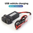 For Mitsubishi USB Car Charger with Blue LED Voltmeter 2.1A USB Charger Adapter