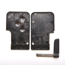 Replacement 3 button Key Card Shell Case + Blade For Renault Megane Scenic  CC