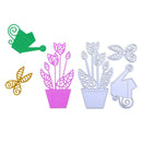 Scissor Flower Pot Metal Cutting Dies for Scrapbooking Template DIY Cards