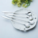 Long Handle Flowers Shaped Stirring Spoon Set 4PCS Stainless Steel Ice Tea GOB