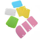 3x Plastic Dough Icing Fondant Scraper Cake Decorating Baking Pastry Tools