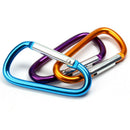 5PC Useful D-Ring Aluminum Carabiner Keyring Chain Snap Hook Camping Keychain