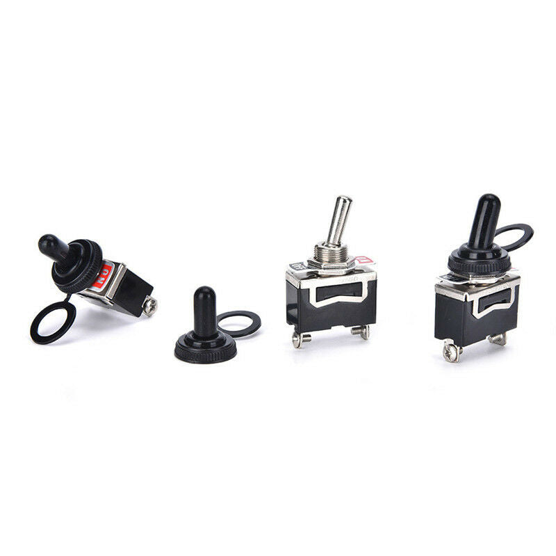 1 X SPST 2Pin Heavy Duty 20A 125V ON/OFF Rocker Toggle Switch Waterproof Boot3CG