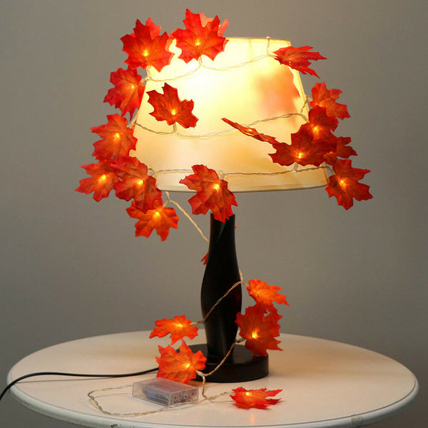 1.5M LED Maple Leaf String Lights Fairy Night Lamp Garden Party Christmas Deco Z