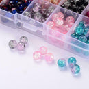 200x Bracelet Necklace DIY Beads Glass Round Loose Jewelry Making Lampwork Bead