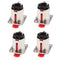 4 Pieces 6.35mm 1/4 Inch Female Stereo Audio Socket Connector Locking Style