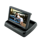 4.3" Foldable TFT LCD Monitor+ Reverse Car Rear View Backup Camera Cam Kit 12V