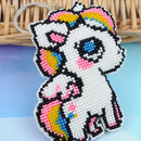 DIY Full Beads Horse Shape Embroidery Keychain Cross Stitch Pendant Jewelry