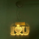 Romantic Love Shape LED Lamp Cozy Hanging Wall Lights Window Home Supplies