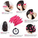 10PCS Magic Curler Hair Rollers Night Sleep wave point Foam Hair Curler Rol E8G9