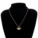 Fashion Angel Pendant Choker Necklace Alloy Beads Boho Chain Necklace Colli