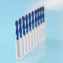 10Pcs 3.175Mm Shank Blue Coated Spiral Flat End Mills Two Flute Cnc Milling Z7M5