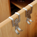 2x Stainless Steel Lovers Shaped Hooks House Hanger Clothes Storage Rack Tool FT
