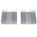 2 Pack 100*33*100mm Cooling Fin, Aluminum Heat Sink Radiator for CPU RAM IC LED