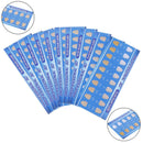 10Pcs Rectanglea Cold Light Teeth Whitening Color Palette Paper Shade Guide C BX