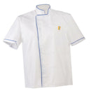 2/pack Unisex Chef Jacket Coat Short Sleeve Kitchen Uniform Double Breasted