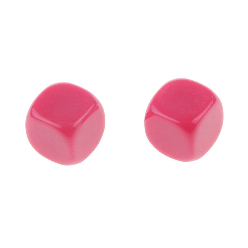 50 Pieces Opaque Blank Dice D6 for D&D RPG MTG Party Games Orange + Rose Red