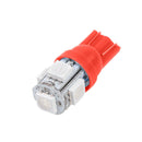 2pcs T10 SMD5050 5 LED Bulb w/ Socket for Instrument Panel Light (Red)