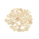 Wholesale 50Pcs Mixed Bulk Wooden Sewing Buttons Scrapbooking DIY Craft 4 Holes