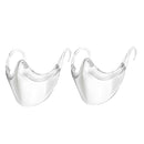 2Pcs Foldable Clear Face Shield Reusable Washable Anti-Fog Mouth Cover Visor