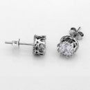 Fashion Zircon Earrings European Round Ear Studs for Women Jewelry Gift