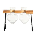 Glass Vase Test Tube In Wood Chair For Flowers Plants Home Decor-2