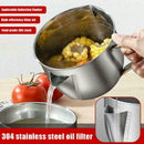 Kitchen Cooking Stainless Steel Oil Soup Separator Strainer Pot L1A0