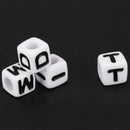300 Mixed Alphabet /Letter Acrylic Square Beads 7x7mm