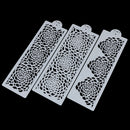 3pcs Rose Decorating Stencil for Wedding Cake Airbrush Stencil Plastic Templ3cO
