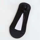 Invisible Boat Sock Anti-slip Shallow Mouth Silicone Woman Socks (Black) A