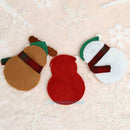 3pcs Christmas Santa Claus Fork Bag Cover Tableware Cutlery Holder Table Decor