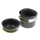 4x Portable Outdoor Cookware Camping Picnic Cooking Bowl Pan Pot Set, Scratch