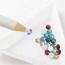 10Pcs Triangle/Round Rhinestones Beads Crystal Nail Art Sorting Trays Plastic
