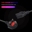 1.8m 3-Prong AC Power Cord Cable UK Plug 10A 110-220V for Laptop PC Adapter