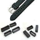Black Watch Strap Retaining Hoop Loop Rubber Retainer Buckle Holder 18mm Q5N2