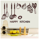 Removable Cooking Utensil Spatula Wall Mural Stickers Home Kitchen Coffee I6P6