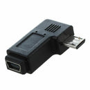 Micro USB Male to Mini USB 5Pin Female Plug Right Angle Connector Adapter