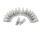 20Pcs Stainless Steel Clothes Pegs Hanging Pins Clips Laundry Metal Clamps LJ