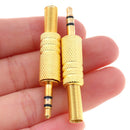 2Pcs Stereo 3.5mm Headphone Earphone DIY Male Audio Jack Plug Solder Connect_ Cy