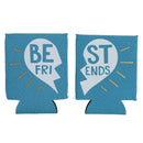 2pcs Best Friend Beer Bottle Holder Insulated Glass Drinks Sleeve Can Cooler