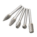 5Pcs Set Carbide Rotary File 6x8Mm Double Grain Tungsten Steel Barrel Sharp