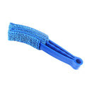 Multifunction Microfiber Car A/C Vent Cleaning Brush Blind Duster (Blue) A