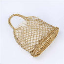 Bright Paper Ropes Hollow Woven Bag Straw Bag Female Reticulate Handbag Net M2I8