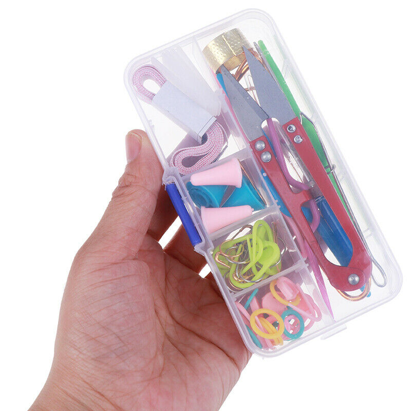 1 Set Knitting Tools Crochet Needle Hook Accessories Weave w/Case Box Yarn  T%ã€Š