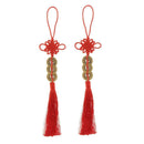 Qing Dynasty Red Chinese Knot Luck Coins Wealth Home Decor Ornament style 5