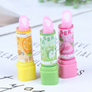 1PC Child Lipstick Shaped Eraser Student Stationery Xmas Gift Pencil Erasers FT