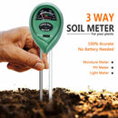 3 in1Soil Tester Water PH Moisture Light Test Meter Kit For Garden Plant Flow Hn