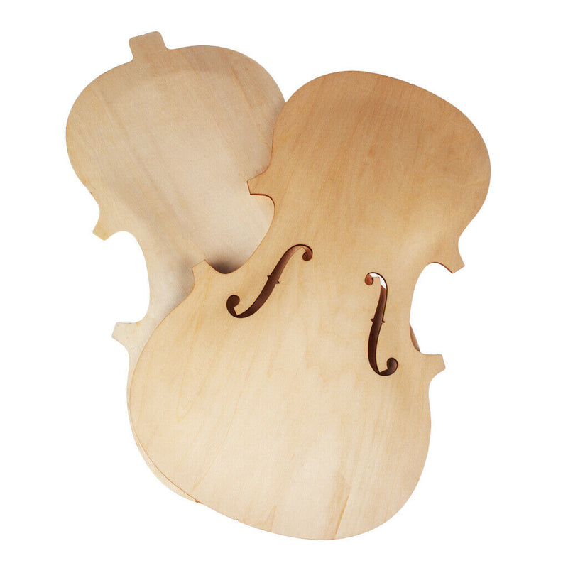 4 Pieces Violin Front Back Plate Solidwood Unfinished Violin DIY Parts 4-4