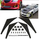 Universal Car Front Bumper Lip Splitter Body Spoiler Canards Refit Kits Black_3C